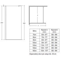 Synergy Wetroom uhlová vzpera, L6230EO