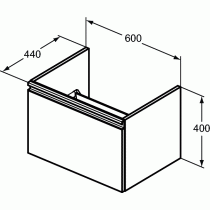 Tesi skrinka pod umývadlo 60 cm, T0046WI