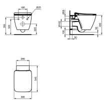 STRADA II WC závesné AQUABLADE, T299701