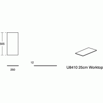 ADAPTO Vrchná doska pre nástennú skrinku, U8410WG