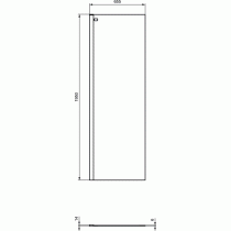 CONNECT 2 WETROOM Sprchový kút, pevná stena 70 cm, K9375EO