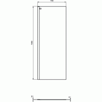 CONNECT 2 WETROOM Sprchový kút, pevná stena 80 cm, K9376EO