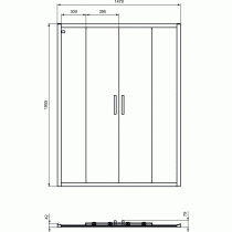 CONNECT 2 Posuvné dvere 150 cm štvordielné, K9281EO