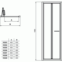 CONNECT 2 Skladacie dvere 90 cm, K9287EO