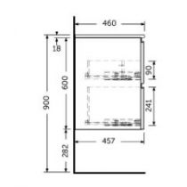 RAK JOY Skrinka 60x46 cm pre umývadlo Joy, JOYWH060PWH