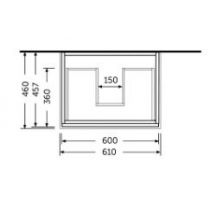 RAK JOY Skrinka 60x46 cm pre umývadlo Joy, JOYWH060PWH