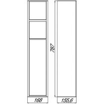 ASIS 150 Vstavaný WC modul 80 cm, 3-dvierkový, chróm/biele sklo, ASIS150CW, 975027850, 975000051