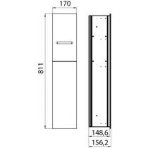 ASIS 2.1 Vstavaný WC modul 80 cm, 2-dvierkový, Ľavý biele sklo, ASIS21LW, 975427451, 975000051