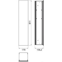 ASIS 2.0 Vstavaný WC modul 80 cm, 1-dvierkový, Ľavý, biele sklo, ASIS20LW, 975427453, 975000051