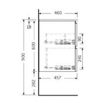 RAK JOY Skrinka 100x46 cm pre umývadlo Joy, JOYWH100EGY