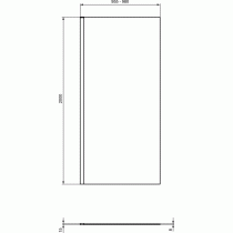 I.LIFE WETROOM Sprchový kút, pevná stena 100 cm, T4872EO