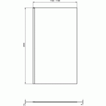 I.LIFE WETROOM Sprchový kút, pevná stena 120 cm, T4873EO