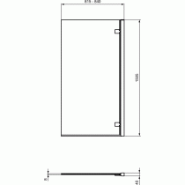 I.LIFE Vaňová zástena 80 cm Pravá, hranatý tvar T4884EO