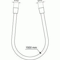 IDEALFLEX  Sprchová hadice CHróm 150 cm, BE150AA