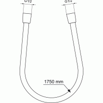 IDEALFLEX  Sprchová hadice Chróm 175 cm, BE175AA