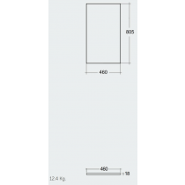 RAK PLANO Horná doska 80,5x46 cm, PLASL08146MOK