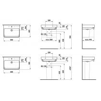 LAUFEN PRO S Umývadlo a skrinka pod umývadlo 60x46,5 cm, PA0063.480, H8109630001041, H4833710964801