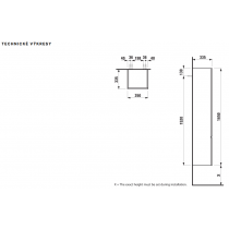 LAUFEN PRO S Vysoká skrinka  35x165 cm, Ľavá H483121095463