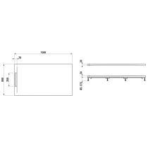 LAUFEN PRO S Sprchová vanička 150x80 cm Antracitová matná štruktúrovaná, H211184078