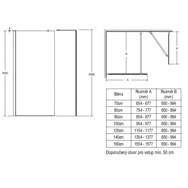 Synergy Wetroom priečna vzpera, L6229EO