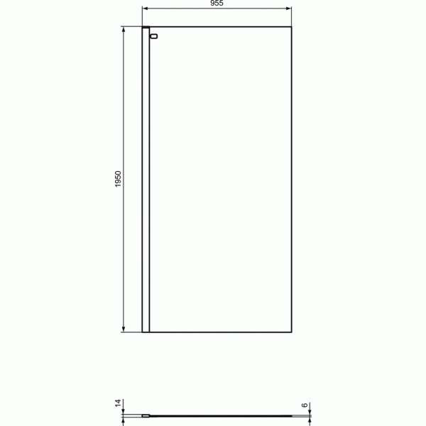 CONNECT 2 WETROOM Sprchový kút, pevná stena 100 cm, K9378EO