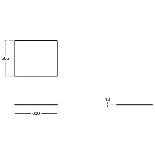 ADAPTO Vrchná doska k nástennej skrinke alebo na podperný rám 60 cm, U8413WG