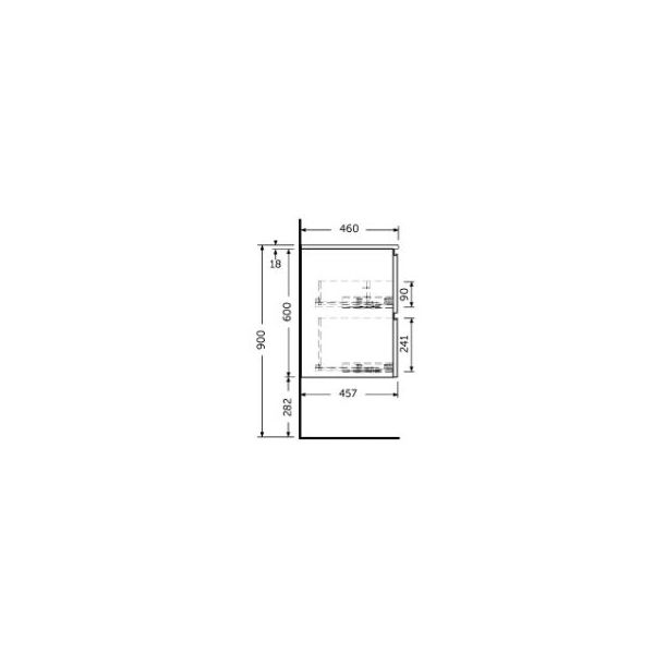 RAK JOY Skrinka 60x46 cm pre umývadlo Joy, JOYWH060PWH