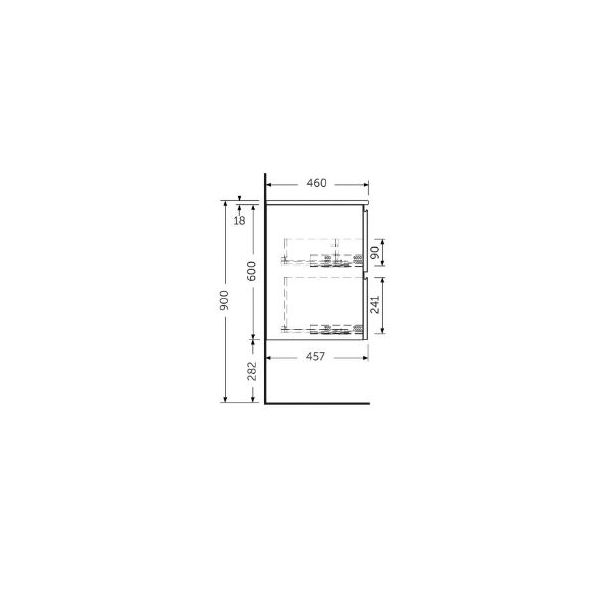 RAK JOY Skrinka 80x46 cm pre umývadlo Joy, JOYWH080MOK