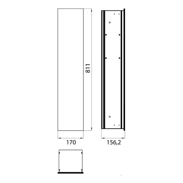 ASIS 2.0 Vstavaný WC modul 80 cm, 1-dvierkový, Ľavý, biele sklo, ASIS20LW, 975427453, 975000051