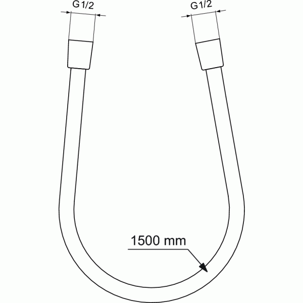 IDEALFLEX  Sprchová hadice CHróm 150 cm, BE150AA