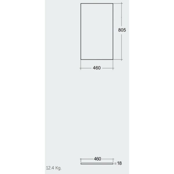 RAK PLANO Horná doska 80,5x46 cm, PLASL08146MOK