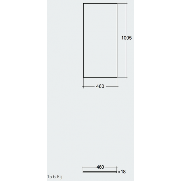 RAK PLANO Horná doska 100,5x46 cm, PLASL10146500