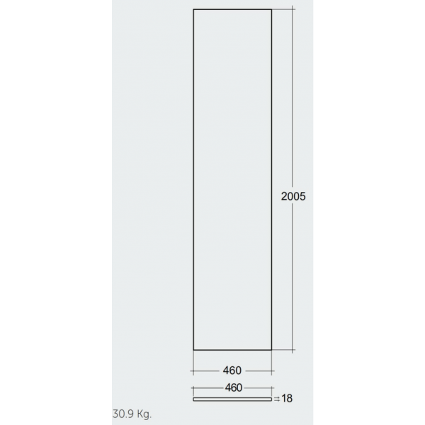 RAK PLANO Horná doska 200,5x46 cm, PLASL20146SOK