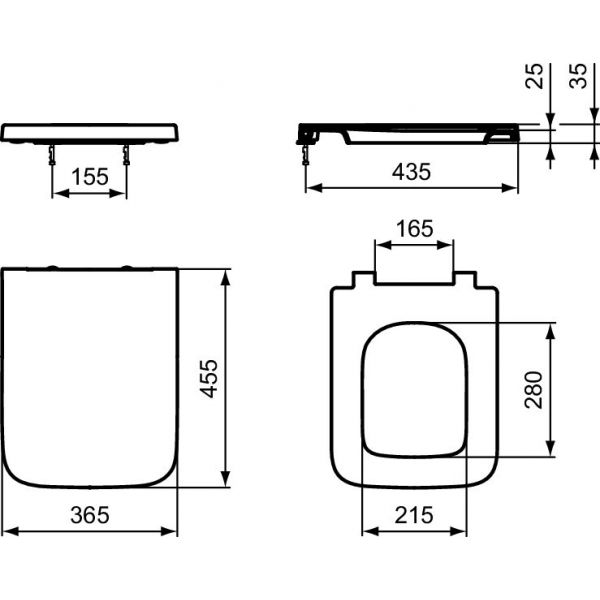 CONCA WC sedadlo wrapover Slow-closing, T3927V1